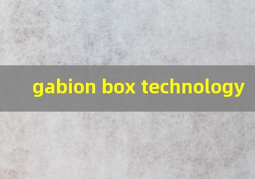 gabion box technology